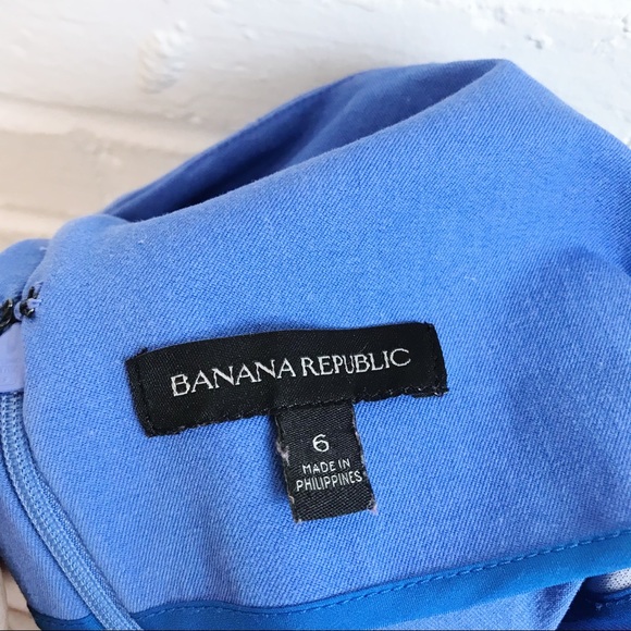BANANA REPUBLIC blue stretch cinched waist hourglass dress - Picture 3 of 4